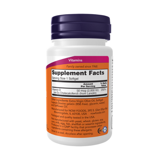 Vitamina D-3 2000 IU (120 Softgels) / Vitamin D3 2000 IU