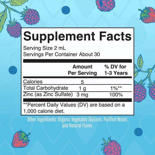 Zinc iónico orgánico liquido para niños pequeños (60ml) / Toddler Zinc Drops, Unflavored, Org, (2oz)