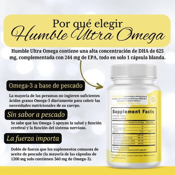 Aceite de pescado Ultra Omega, 625 EPA 244 DHA (60 softgels) / Ultra Omega Fish Oil