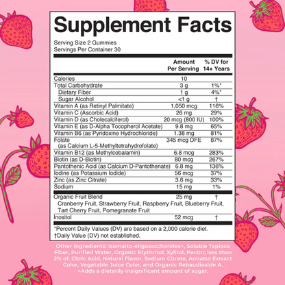Gomitas multivitamínicas para mujeres / Women's Multivitamin Gummies, Strawberry, 60 ct