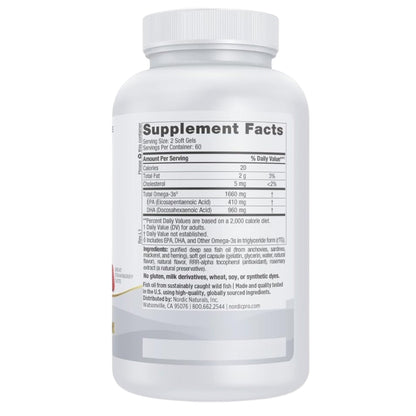 ProDHA Xtra™ EPA 410 mg DHA 960 mg (120 softgels), Nordic Naturals