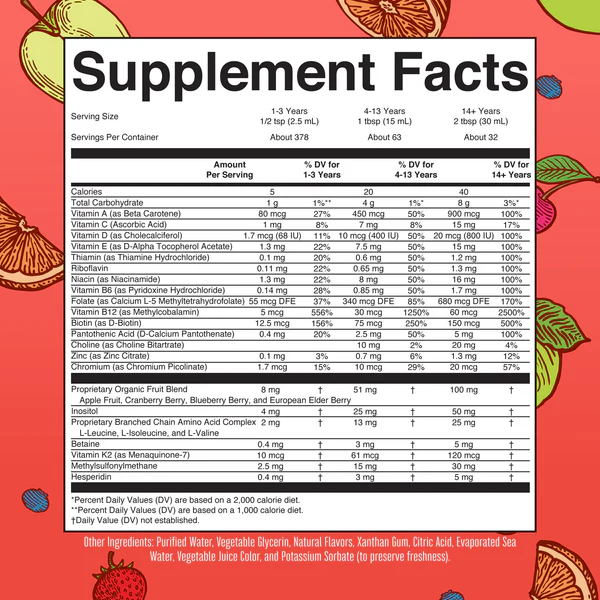 Multivitamínico Matutino, Ponche de Frutas (32fl oz/ 946ml), Mary Ruth´s