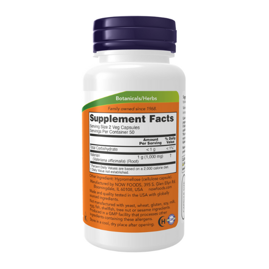 Raíz de valeriana / Valerian Root 500 mg (100 Veg Caps)