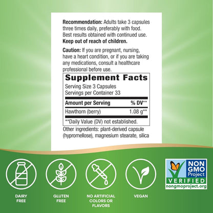 Espino - Bayas - 1,080mg - 100 Cápsulas Veganas