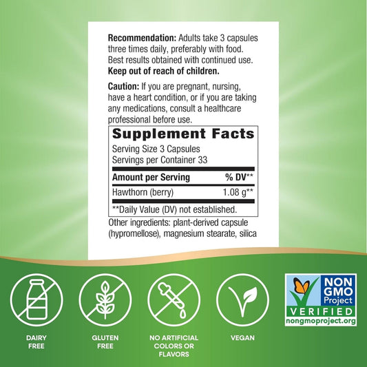 Espino - Bayas - 1,080mg - 100 Cápsulas Veganas