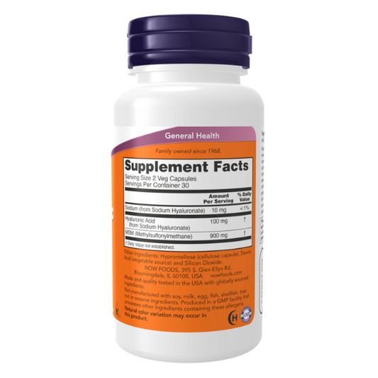 Ácido hialurónico 50mg con MSM (120 Veg Caps) / Hyaluronic Acid with MSM