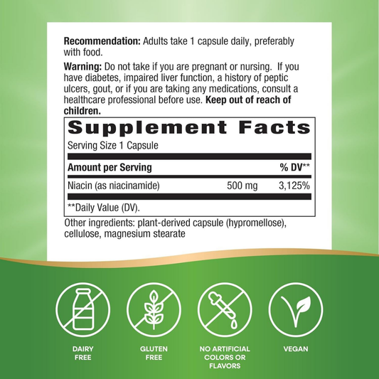 Niacinamida 500 mg (100 caps), Nature's Way