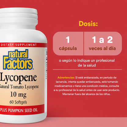 Licopeno 10 mg 60 sg, Natural Factors