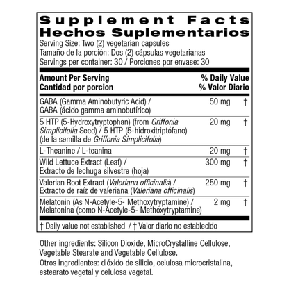 Bienestar Para Dormir Con Lechuga Silvestre (60 Capsulas), Bio Nutrition