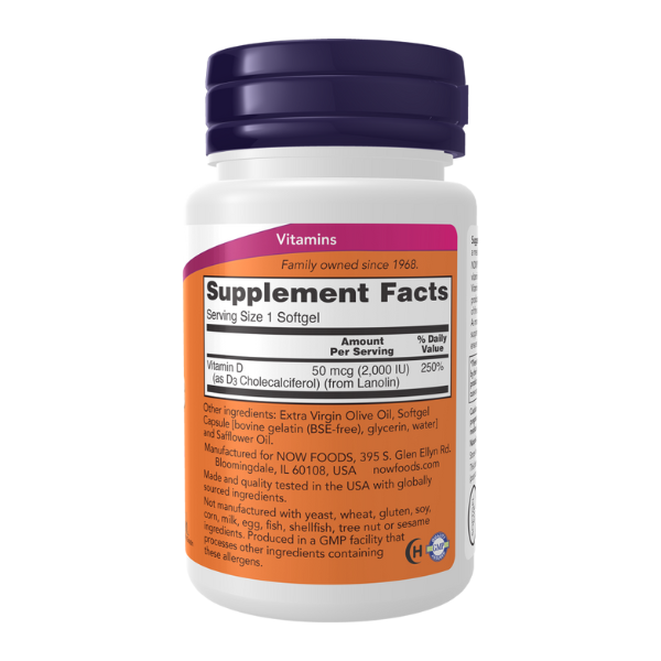 Vitamina D-3 2000 UI (30 Softgels)/ Vitamin D-3 2000 IU 30 caps gel.