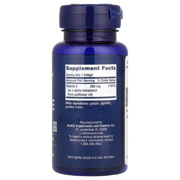 Súper vitamina E 268 mg (400 UI), 90 cápsulas blandas ,Life Extension