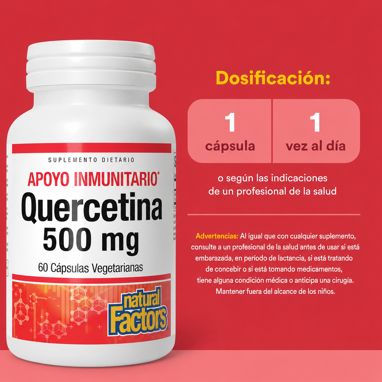 Quercetina 500 mg 60 vcap, Natural Factors