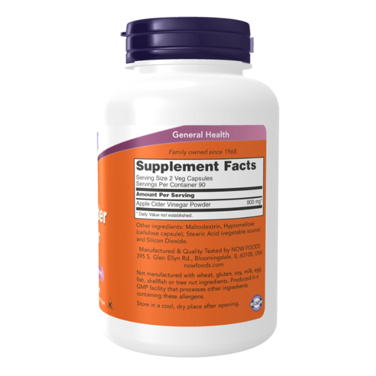 Vinagre de Manzana 450mg (180Veg Caps) / Apple Cider Vinegar 450 mg