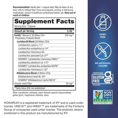 Fortify® 30 Billion Probiotico Diario para Mujeres (30 caps), Nature's Way