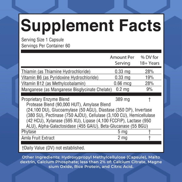Enzimas Digestivas Ultra (60 capsulas) / Ultra Digestive Enzymes Capsules, Unflavored, (60ct)