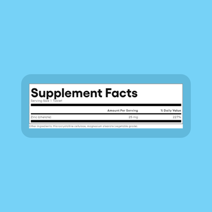 Chelate de Zinc 25 mg 90 tab, Natural Factors