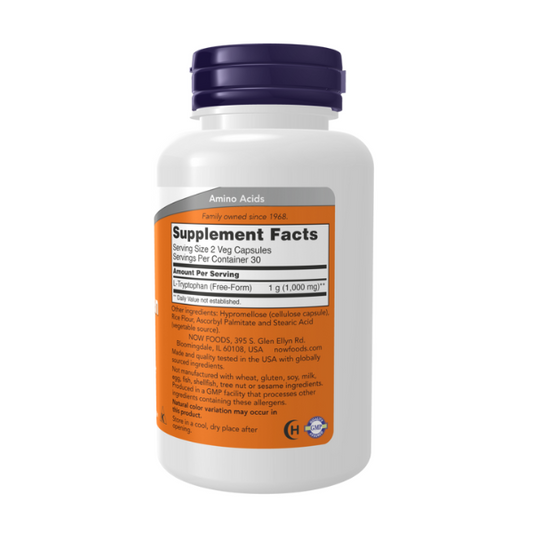 L-triptófano 500 mg /L-Tryptophan 500mg 60Veg Capsules