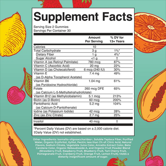 Gomitas multivitamínicas para adolescentes (60 gomitas) / Teen Multivitamin Gummies, Strawberry Papaya & Super Punch, (60 ct)