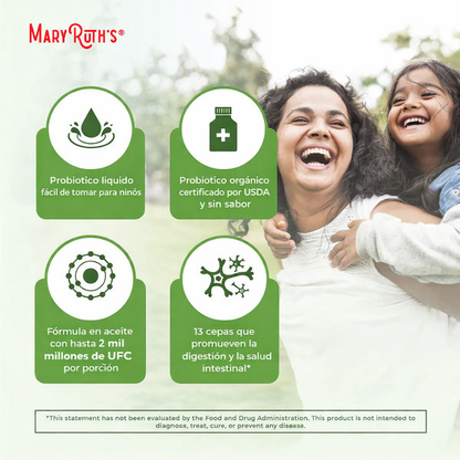 Probiótico Líquido Orgánico (120ml) / Probiotic Drops, Unflavored, Org, 4 oz