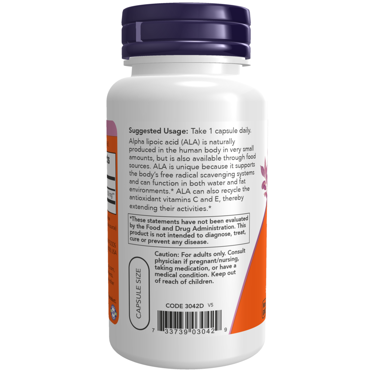 Ácido Alfa Lipoico 250 mg (60 Veg Caps)/ Alpha Lipoic Acid 250 mg