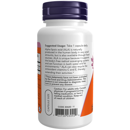 Ácido Alfa Lipoico 250 mg (60 Veg Caps)/ Alpha Lipoic Acid 250 mg