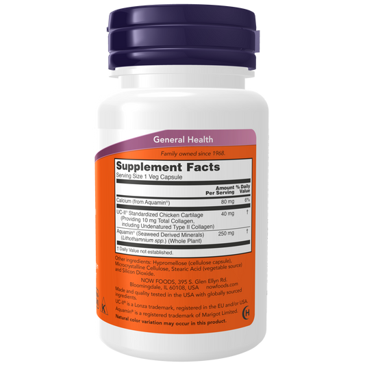 UC-II® Tipo II Colágeno 40mg (60 Veg Caps) / UC-II® Type II Collagen Veg Capsules