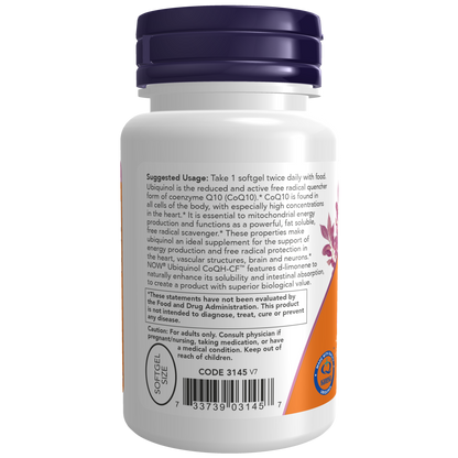 Ubiquinol CoQH-CF™ 60 capsulas gel.