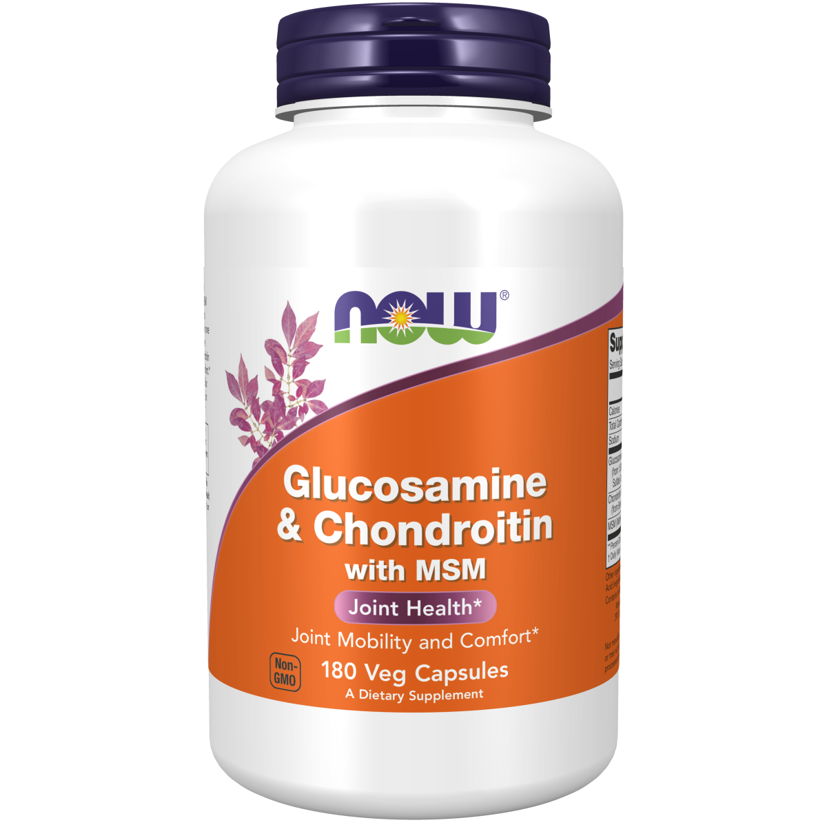 Glucosamina 1.1g y Condroitina 1.2g con MSM (180 Veg Caps) /Glucosamine & Chondroitin with MSM
