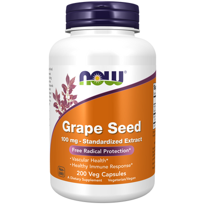 Semilla de uva 100 mg cápsulas vegetales/Grape Seed 100 mg Veg Capsules