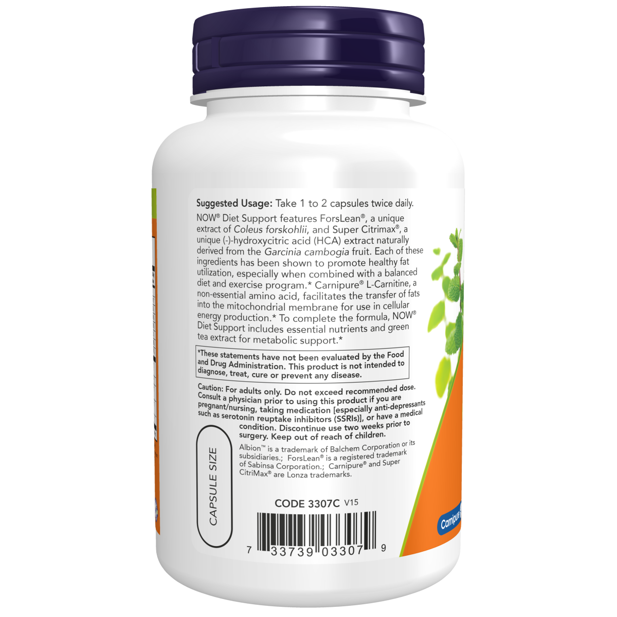 Apoyo Dietético 120 Veg Caps  / Diet Support 120 Veg Capsules