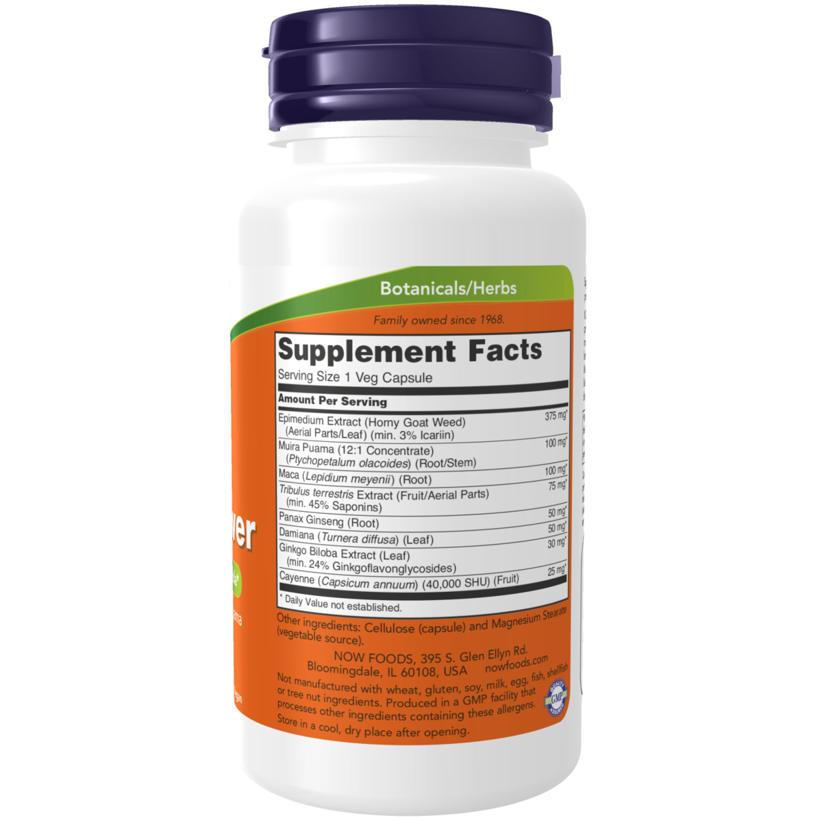 Virility Power para hombres  (60 Veg Caps)/Men's Virility Power