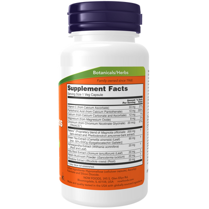 Apoyo al estrés suprarrenal con Relora™ (90 Veg Caps) /Adrenal Stress Support with Relora™