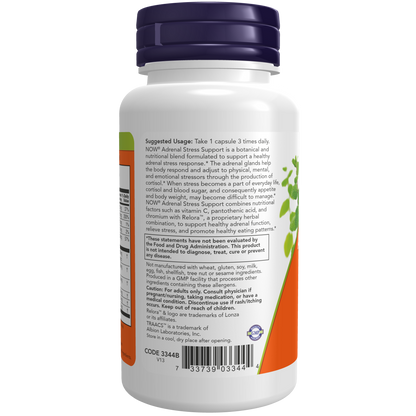 Apoyo al estrés suprarrenal con Relora™ (90 Veg Caps) /Adrenal Stress Support with Relora™