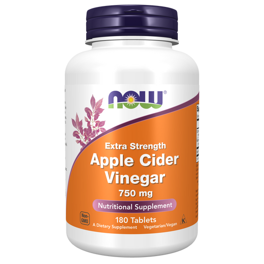 Vinagre de sidra de manzana, tabletas extra fuertes (750mg) / APPLE CIDER VINEGAR 750MG 180 TABLETS