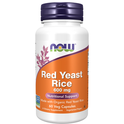 Arroz de Levadura Roja 600 mg 60 Cápsulas Vegetales/Red Yeast Rice