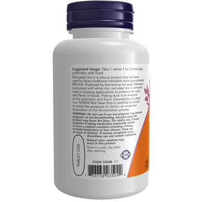 Arroz de Levadura Roja 1200 mg Comprimidos / Red Yeast Rice 1200 mg Tablets