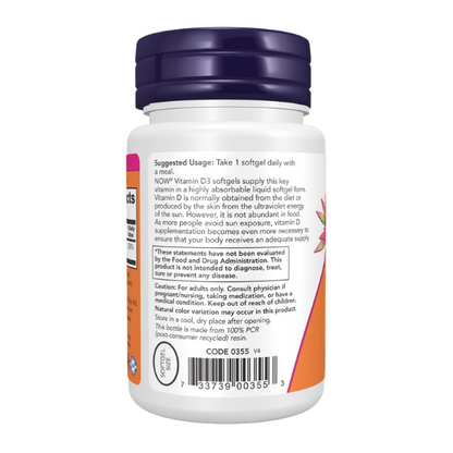 Vitamina D-3 2000 UI (30 Softgels)/ Vitamin D-3 2000 IU 30 caps gel.