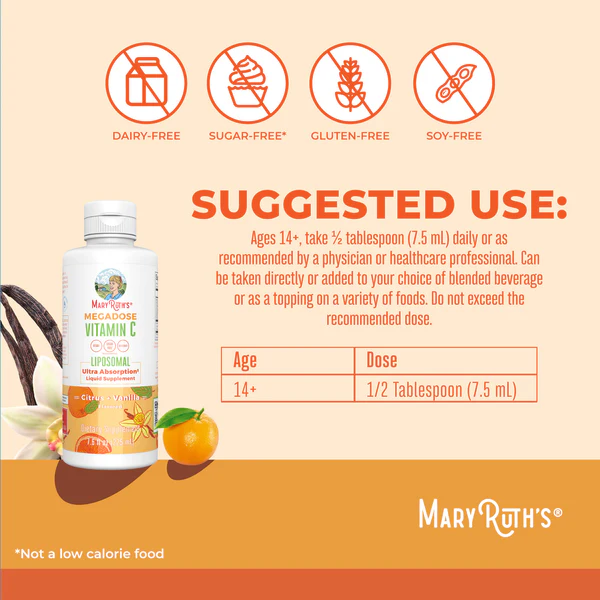 Megadosis de Vitamina C Liposomal (225ml)/ Vitamin C Liposomal, Citrus & Vanilla, (7.6oz)