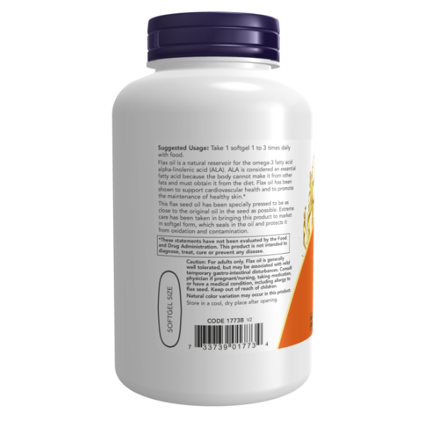 Aceite de linaza vegano 1000mg (120 Veg Caps) / Flax Oil Vegan Formula