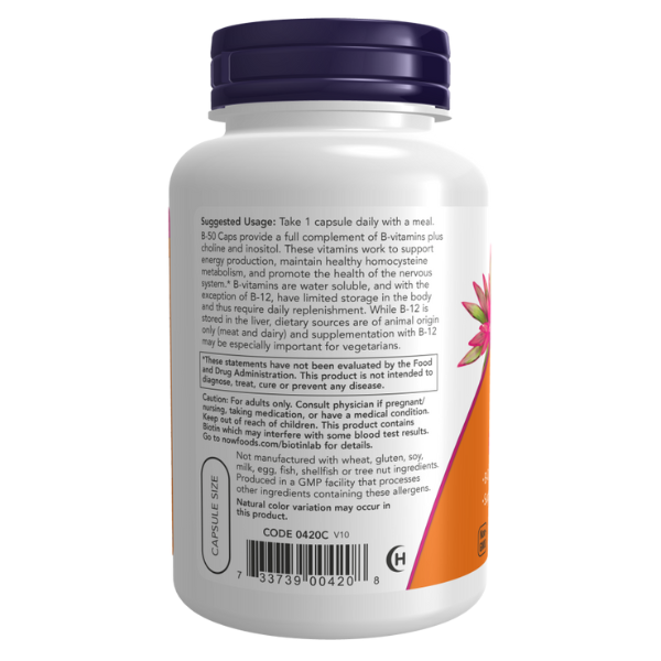 Complejo B-50 mg/mcg (100 vegCaps)