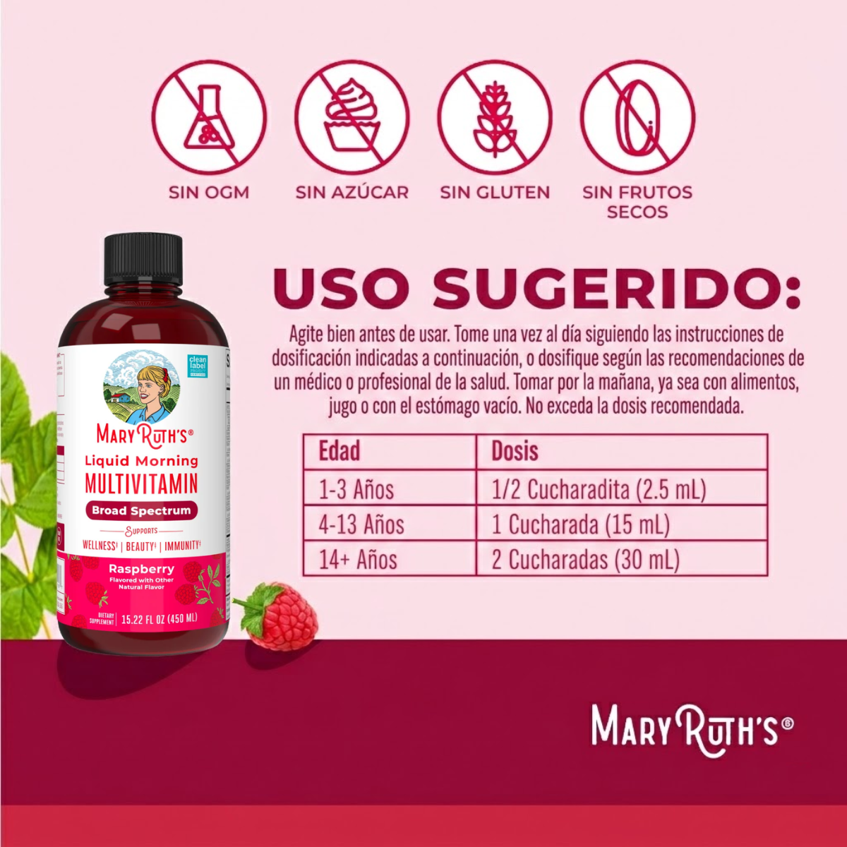 Multivitamínico Matutino (15.22 fl oz/450ml), Mary Ruth´s