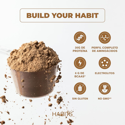 Proteína sabor Cacao para Alto Rendimiento (578 gr), Habits