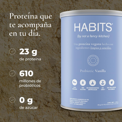 Proteina Probiotica sabor Vainilla - 488g, Habits