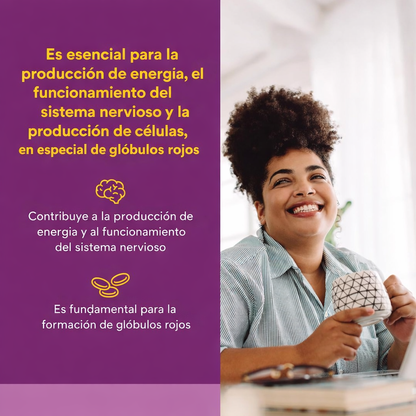 B12 Cianocobalamina 1,000 mcg 60 tab, Natural Factors