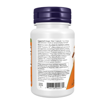 Probióticos 10-25 Billones (30 VegCaps) / Probiotic-10 strains 25 Billion