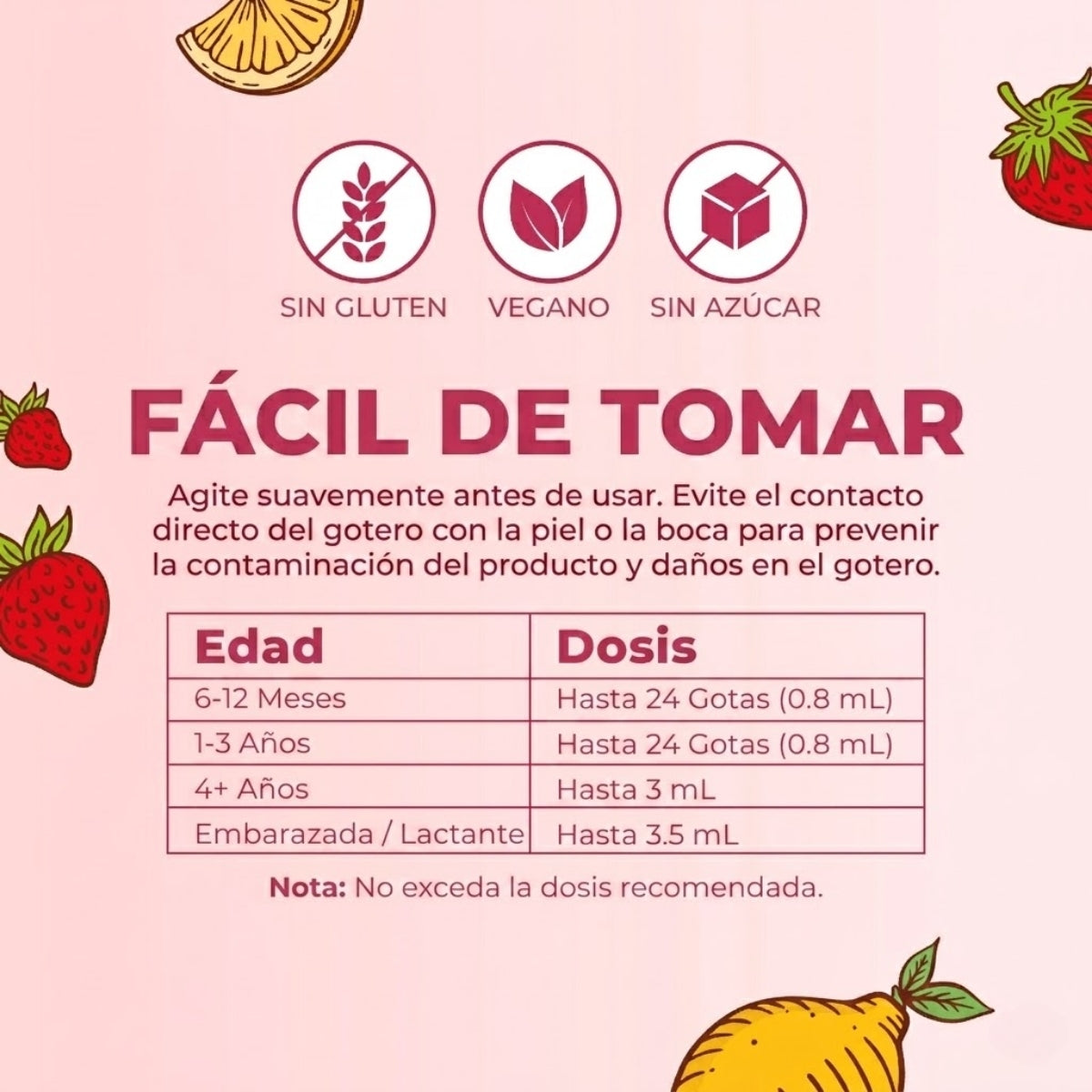 Zinc iónico líquido (120 ml) / Zinc Drops, Strawberry Lemon, Org, (4oz)