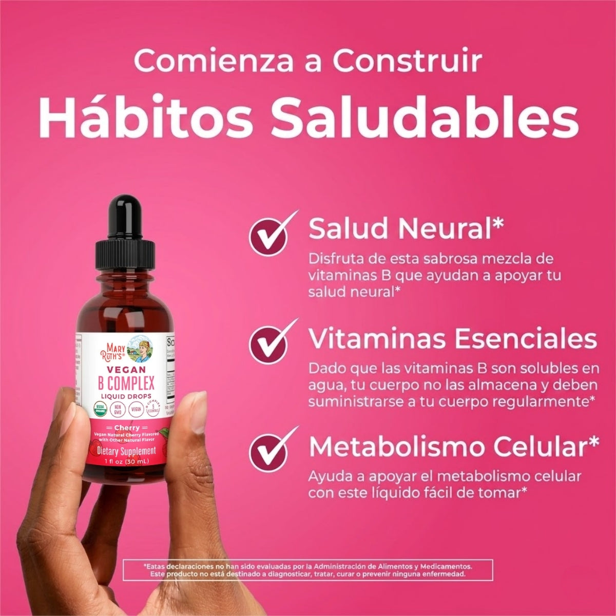 Gotas de complejo B (30ml) / B Complex Drops, Cherry, Org, (1oz)