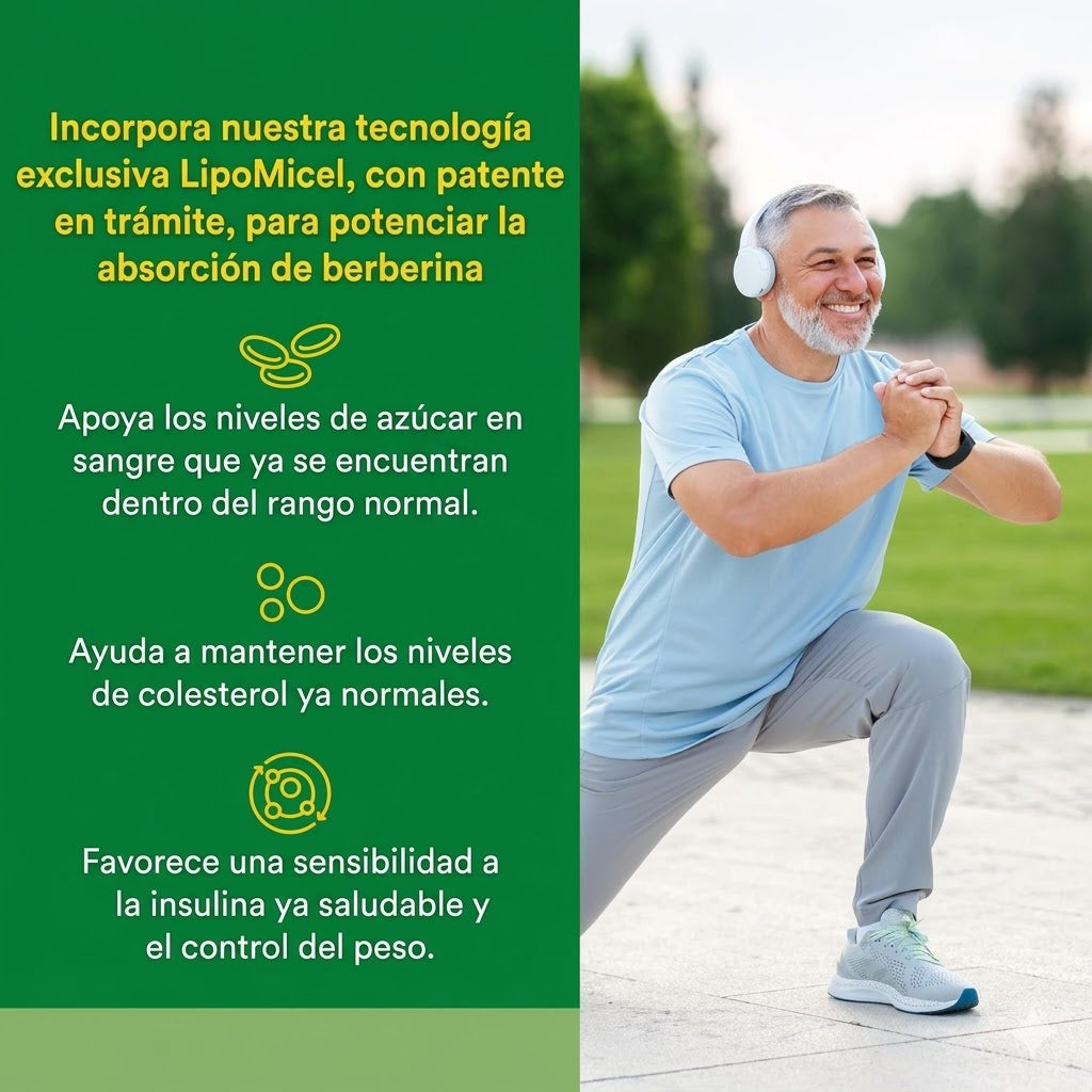 Matriz LipoMicel Berberina 500 mg 60 sg, Natural Factors