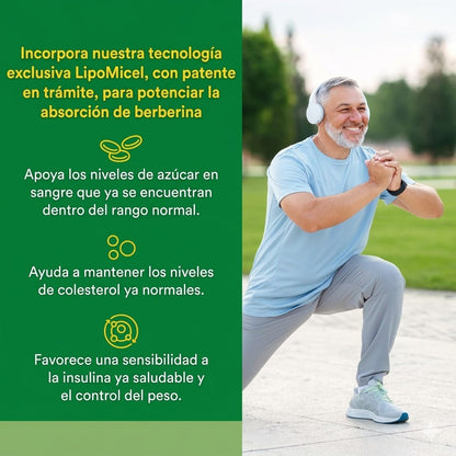 Matriz LipoMicel Berberina 500 mg 60 sg, Natural Factors