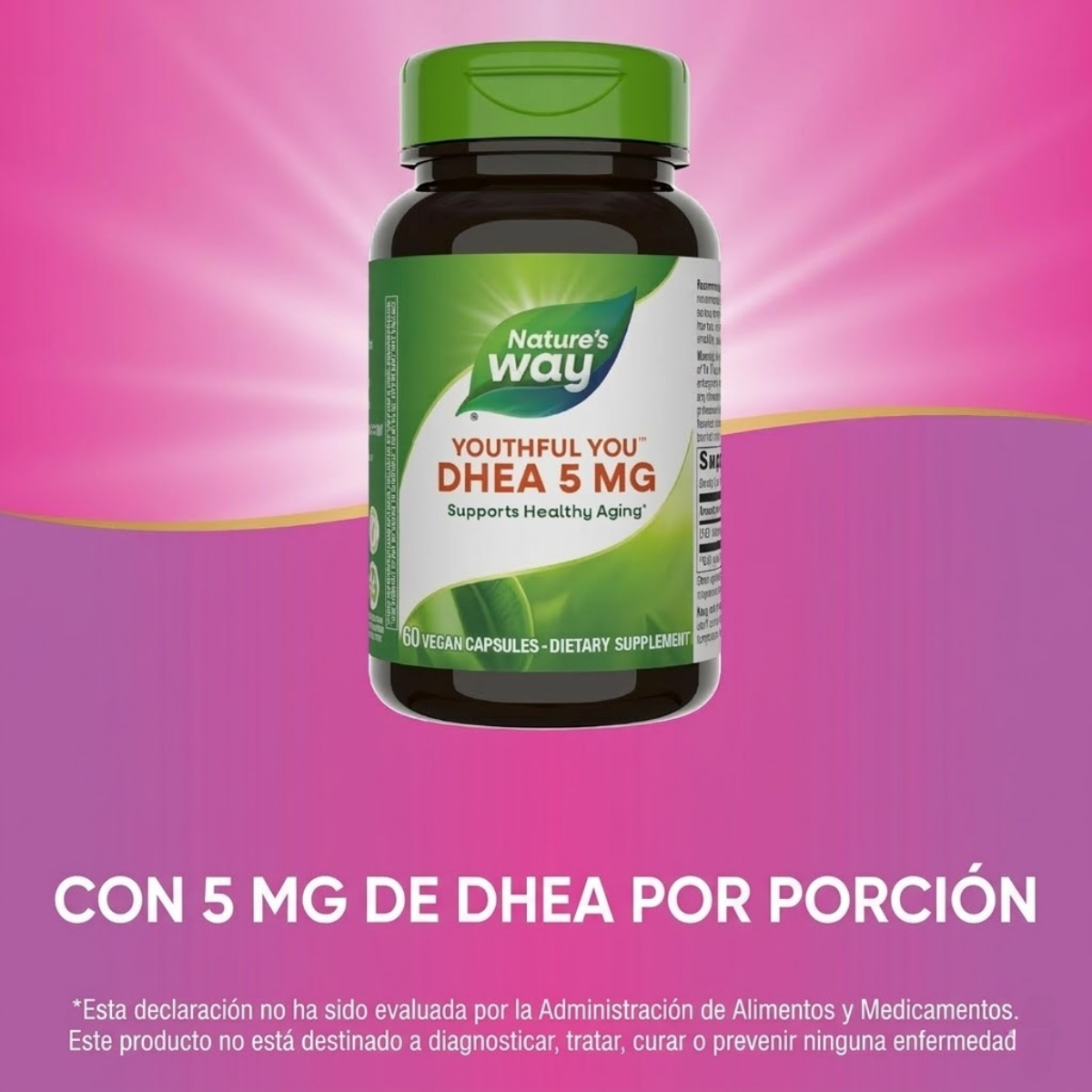 Youthful You - DHEA - 5mg - 60 Cápsulas Vegetales